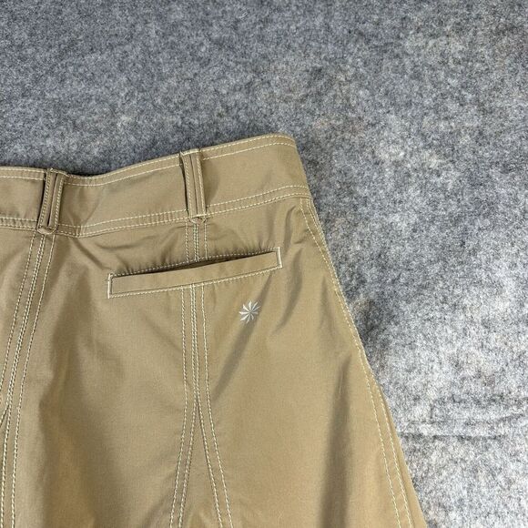 Athleta Skirt Women’s 10 Y2K Sport Khaki Active Zip Up Tennis Golf Tenniscore - Picture 7 of 10